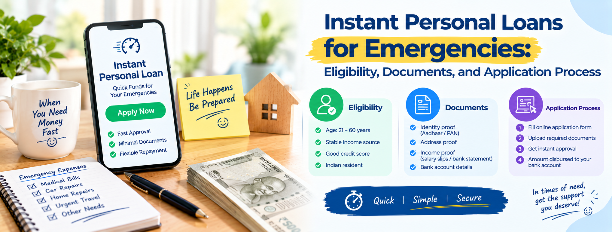 Instant Personal Loan for Emergency: Complete 2026 Guide to Eligibility, Documents & Application Process